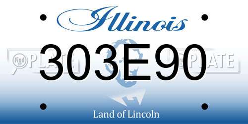 303E90 Illinois License Plate