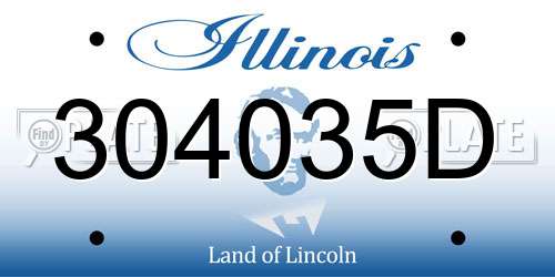 304035D Illinois License Plate