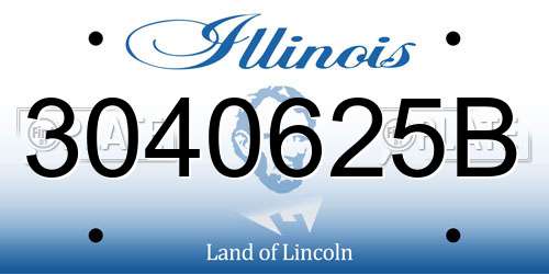 3040625B Illinois License Plate