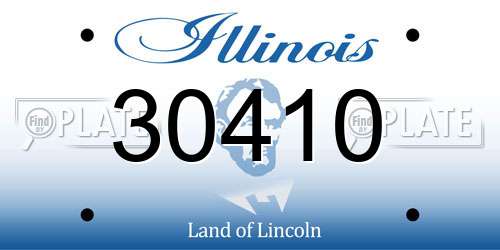 30410 Illinois License Plate