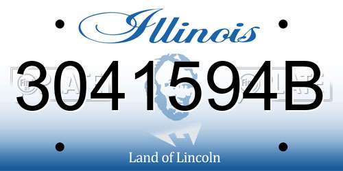 3041594B Illinois License Plate