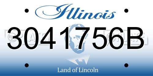 3041756B Illinois License Plate