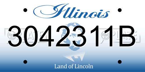 3042311B Illinois License Plate