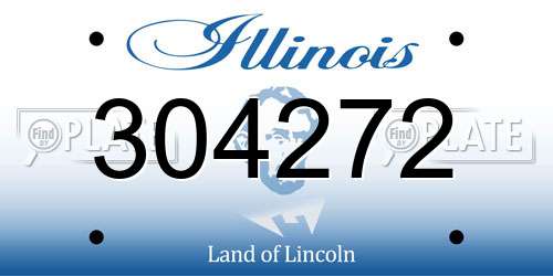 304272 Illinois License Plate