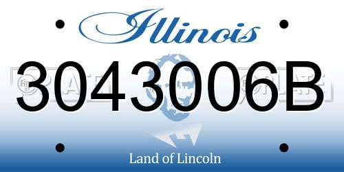 3043006B Illinois License Plate
