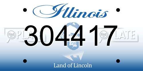 304417 Illinois License Plate