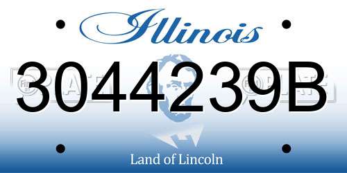 3044239B Illinois License Plate