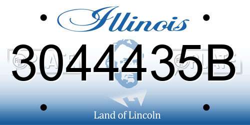 3044435B Illinois License Plate