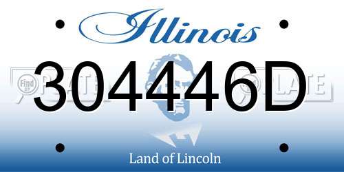 304446D Illinois License Plate