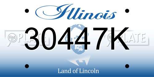 30447K Illinois License Plate