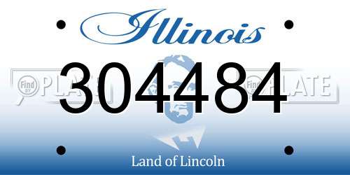 304484 Illinois License Plate