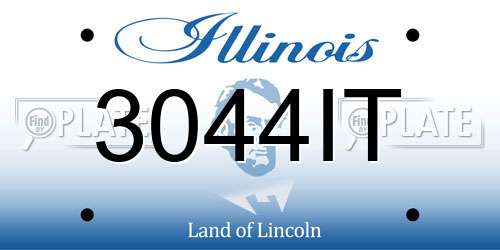 3044IT Illinois License Plate