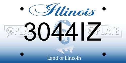 3044IZ Illinois License Plate