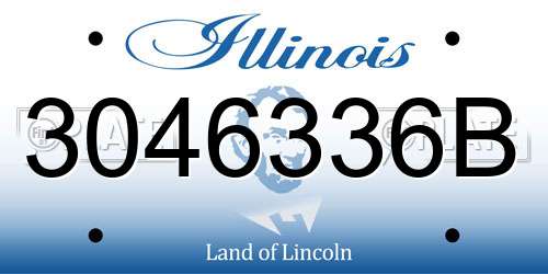 3046336B Illinois License Plate
