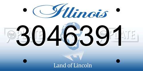 3046391 Illinois License Plate