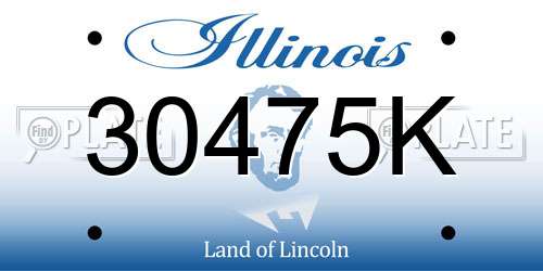 30475K Illinois License Plate