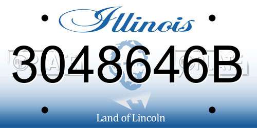 3048646B Illinois License Plate