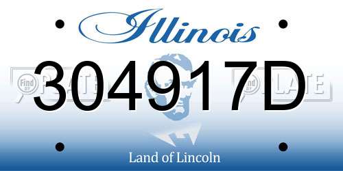 304917D Illinois License Plate