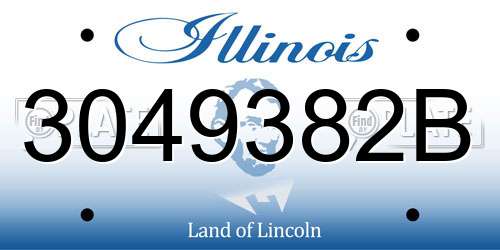 3049382B Illinois License Plate