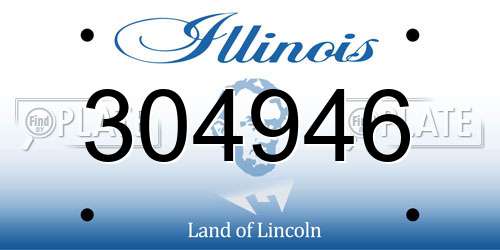 304946 Illinois License Plate