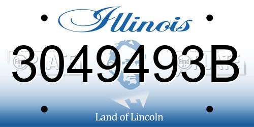 3049493B Illinois License Plate