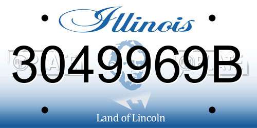 3049969B Illinois License Plate