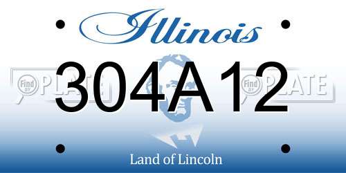 304A12 Illinois License Plate