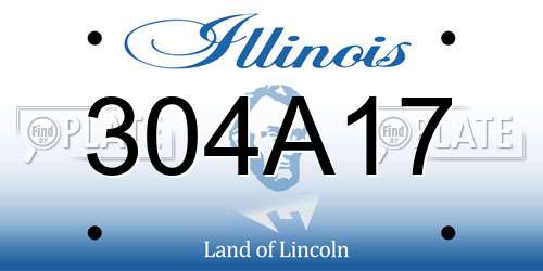 304A17 Illinois License Plate