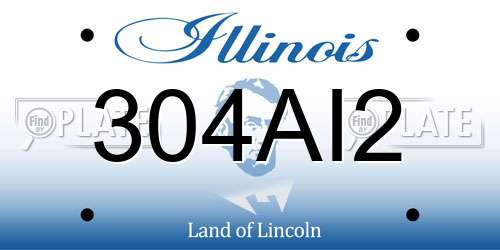304AI2 Illinois License Plate