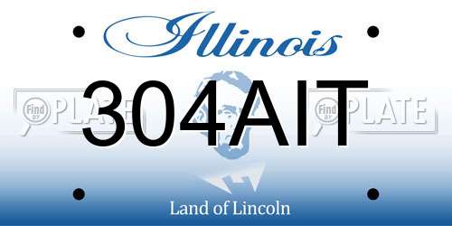 304AIT Illinois License Plate