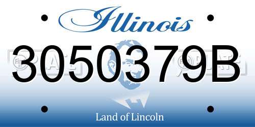 3050379B Illinois License Plate