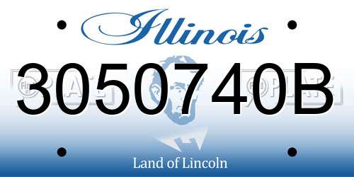3050740B Illinois License Plate
