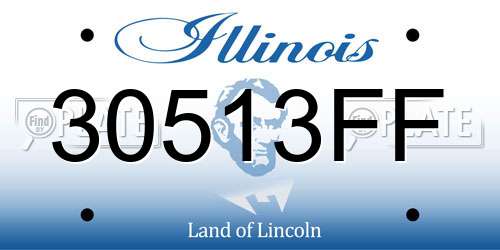 30513FF Illinois License Plate