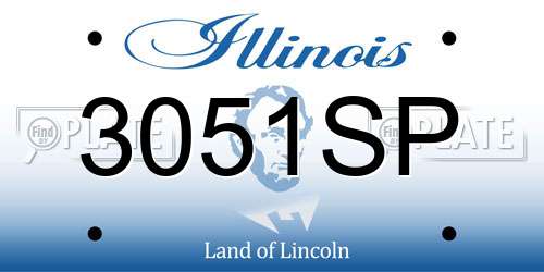 3051SP Illinois License Plate