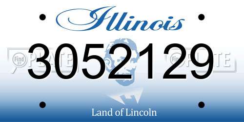 3052129 Illinois License Plate