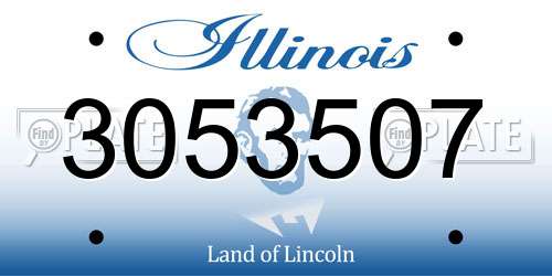 3053507 Illinois License Plate