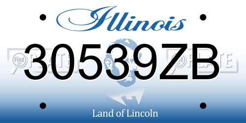 30539ZB Illinois License Plate