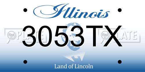 3053TX Illinois License Plate