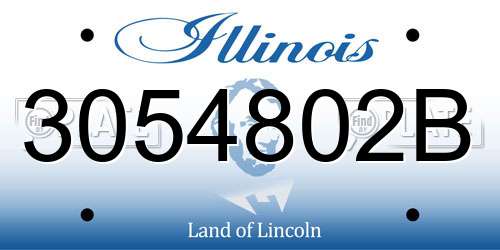 3054802B Illinois License Plate