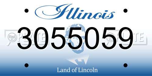 3055059 Illinois License Plate