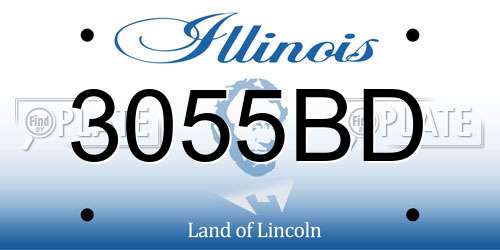 3055BD Illinois License Plate
