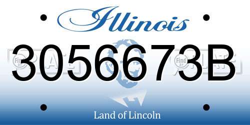 3056673B Illinois License Plate