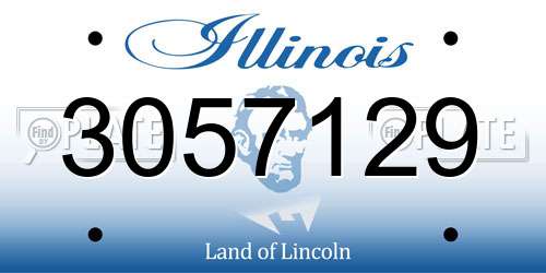 3057129 Illinois License Plate