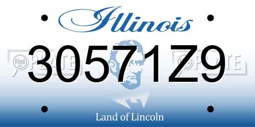 30571Z9 Illinois License Plate