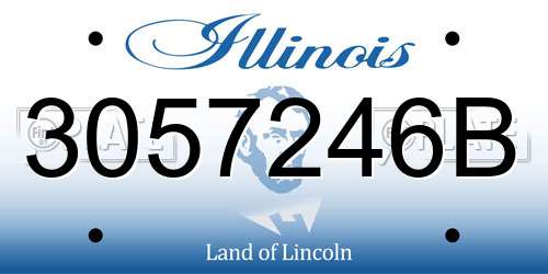 3057246B Illinois License Plate