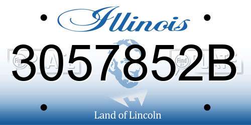 3057852B Illinois License Plate