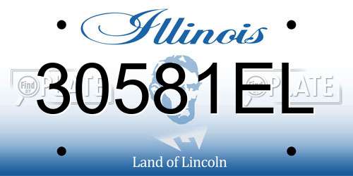 30581EL Illinois License Plate
