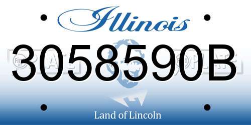 3058590B Illinois License Plate