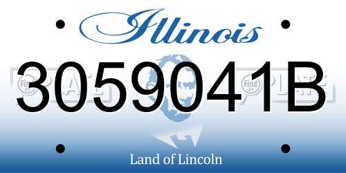 3059041B Illinois License Plate