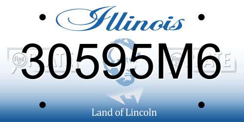 30595M6 Illinois License Plate